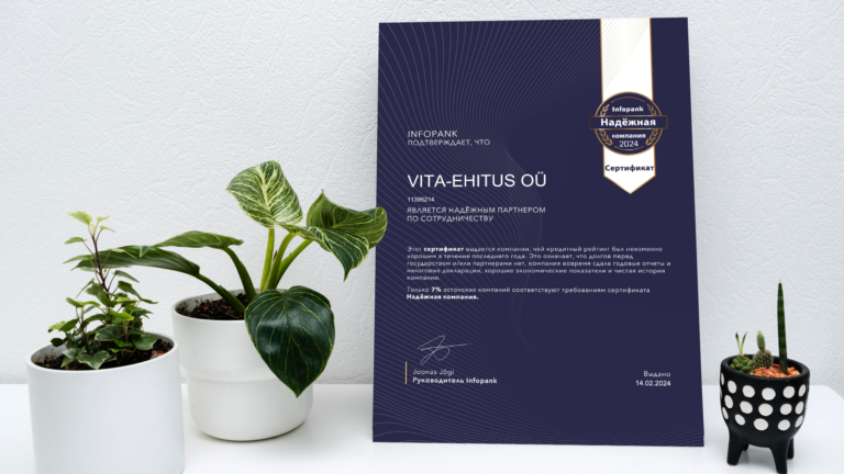 Надежный партнер по сотрудничеству – Vita-Ehitus OÜ